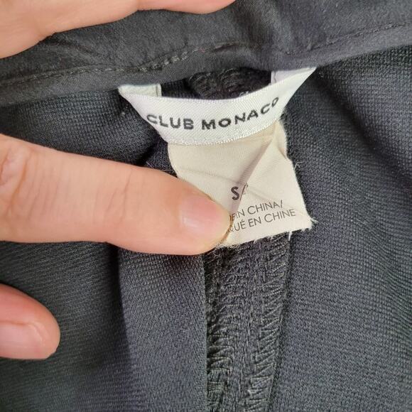 Club Monaco Elbow Length Seed Stitched Black Top Small - Picture 5 of 6